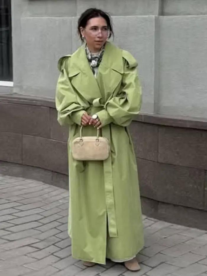 Manteau trench oversize pour femme