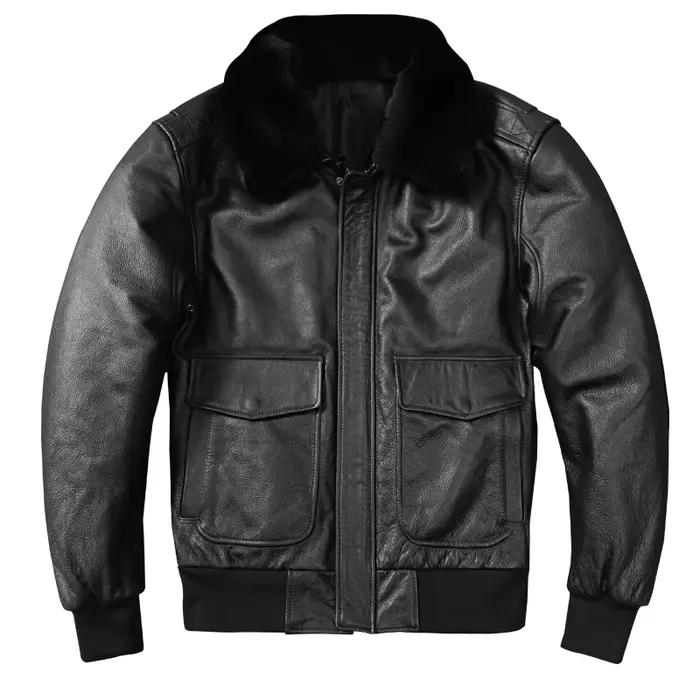 Veste de vol Air Force pour homme avec col en fourrure