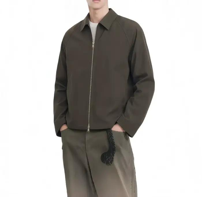 Veste Harrington de style printemps-automne 2026 pour homme, veste à col court