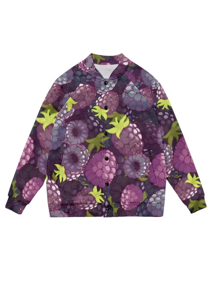 Veste de Baseball imprimée framboise