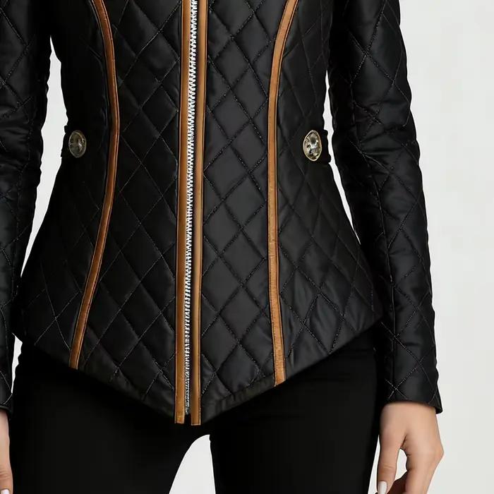 Veste matelassée noire pour femmes