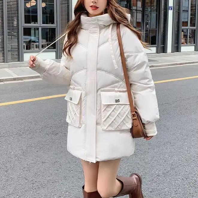 2025 nouveau manteau en coton épais à manches longues pour tenue d'hiver