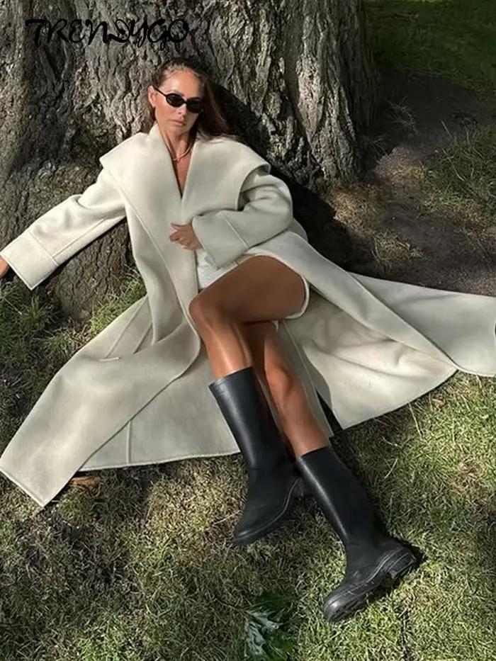 Manteau Long à lacets pour femmes