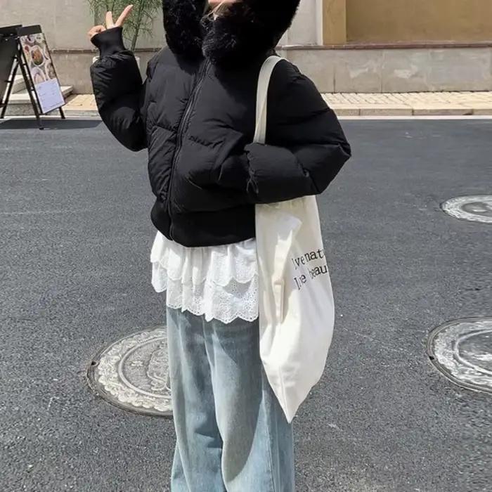 Veste courte polyester pour femmes style décontracté automne-hiver 2025 pour junior ocasions quotidiennes et formelles