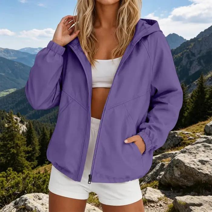 Veste Coupe-Vent Femme Printemps Eté WHooHoo Polyester Asymétrique Avec Capuche Pour Festivals De Musique Occasions Spéciales Activités En Plein Air