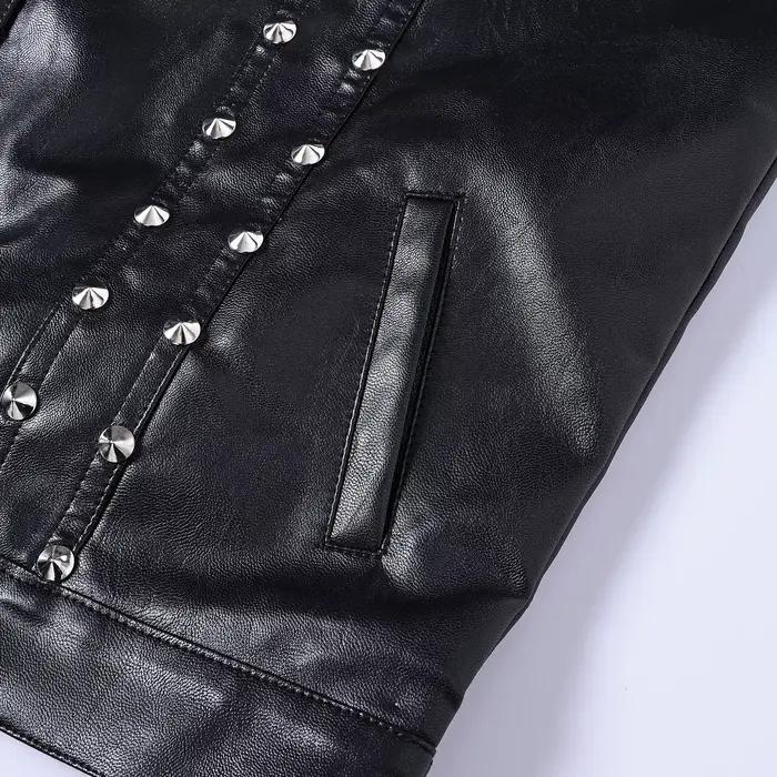 Gilets en cuir noir pour hommes