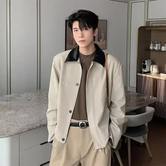 Blouson aviateur à col rabattu pour hommes