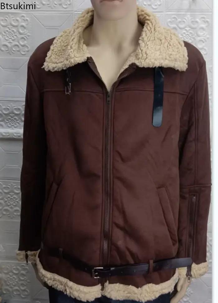 Vestes d'hiver en cuir pour hommes