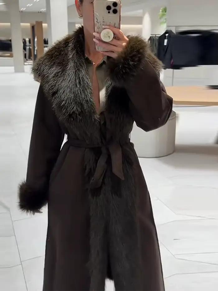 Trench-Coat Long de luxe pour femmes