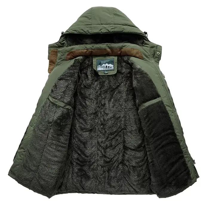 Militaire épais chaud à capuche coupe-vent hommes veste d'hiver doublure polaire extérieur Parka manteau vêtements d'extérieur grande taille 6XL multi-poches