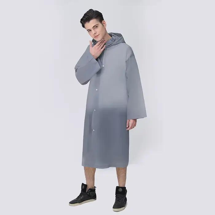 Femmes imperméable longue imperméable à capuche EVA veste de pluie homme Poncho à l'extérieur randonnée vêtements de pluie hommes manteau de pluie