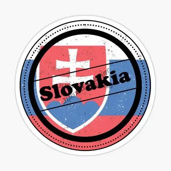 Autocollants créatifs en PVC avec drapeau de la Slovaquie, emblème national, pour voiture, camionnette, vélo, moto, fenêtre, réfrigérateur, décoration murale, accessoires