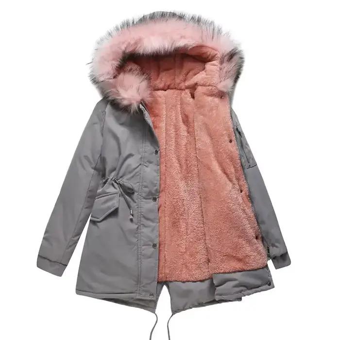 Parker Parkas manteau Long à capuche hiver chaud Plus