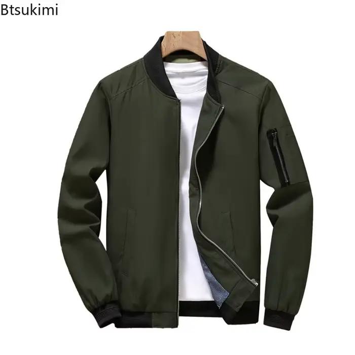 Blouson Bomber Homme 2026 – Nouvelle Collection Printemps-Automne – Col Montant Tendance – Veste Baseball Décontractée