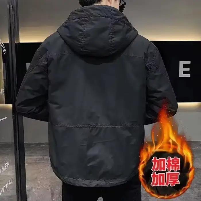 Hommes hiver velours nouvelle marque à la mode à capuche