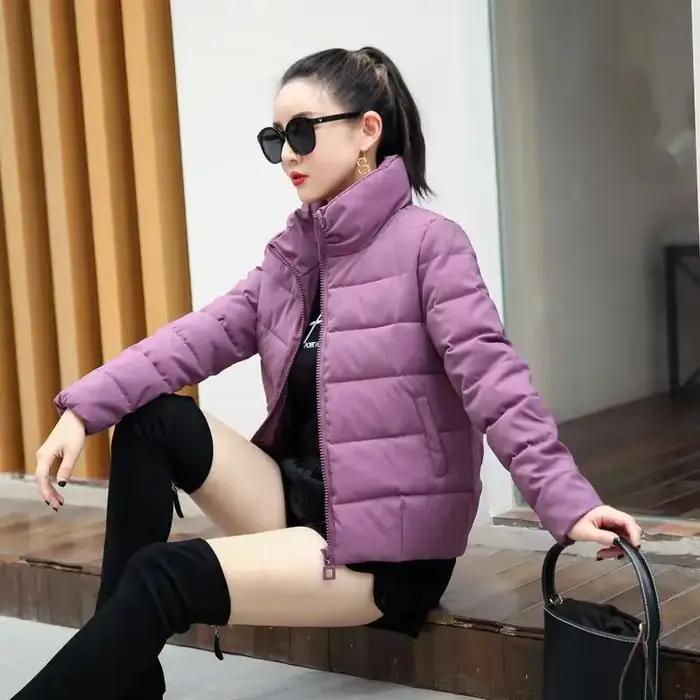 Manteau rouge matelassé rembourré de duvet de canard pour femmes style coréen hiver automne extérieur Harajuku vestes courts occasions spéciales