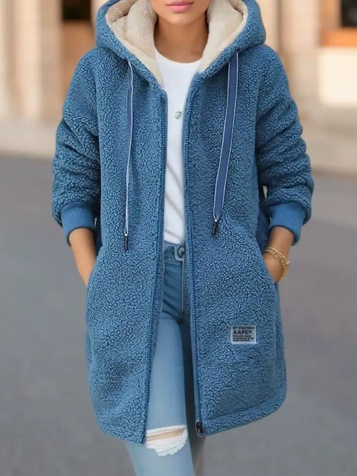 Manteau d'hiver à capuche pour femme