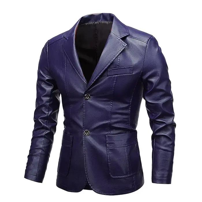 Veste en simili cuir délavé vintage pour homme, style moto et blazer, veste de motard, vêtement d'extérieur décontracté pour quatre saisons, voyage et occasions spéciales