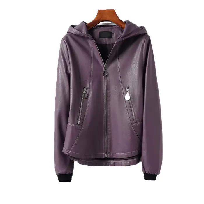 Haining – veste de motard courte pour femme