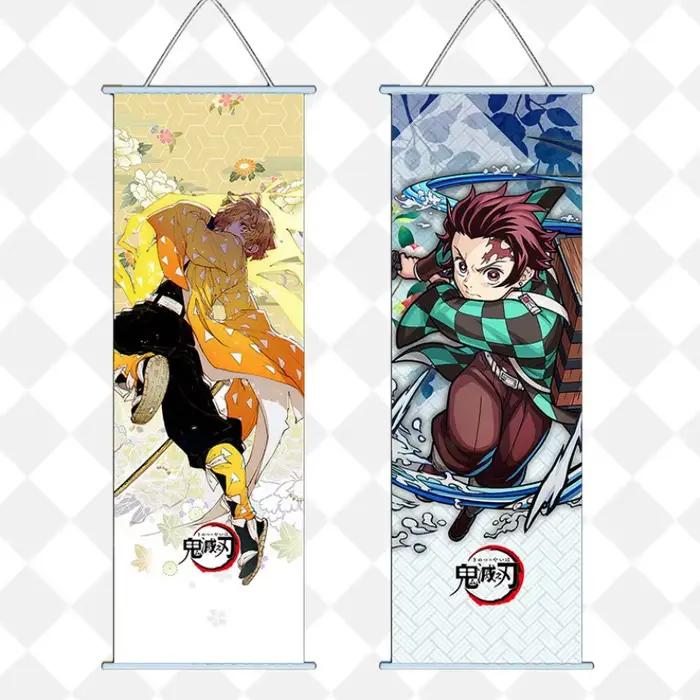Bandai Demon Slayer Kamado Nezuko affiche suspendue photo Kamado Tanjirou défilement papier peint décoration 25*70 cm marchandise Anime