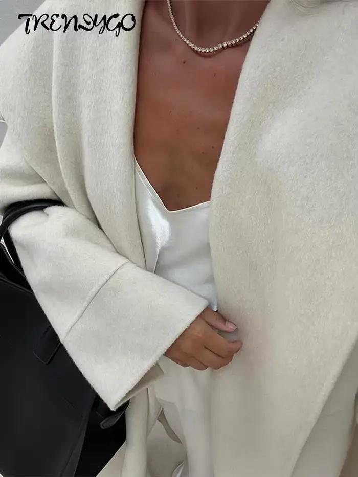 Manteau Long à lacets pour femmes