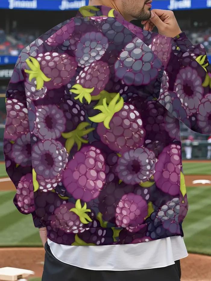 Veste de Baseball imprimée framboise