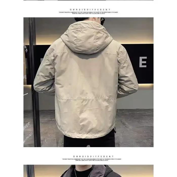Hommes hiver velours nouvelle marque à la mode à capuche