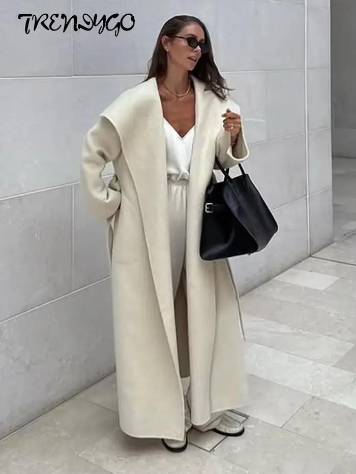 Manteau Long à lacets pour femmes