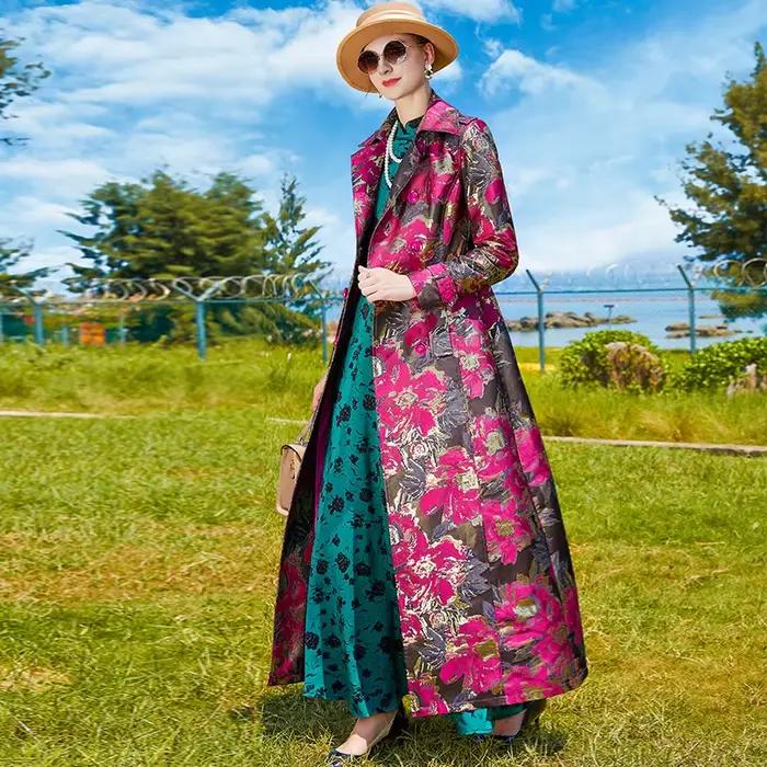 Manteau Jacquard de luxe pour femmes
