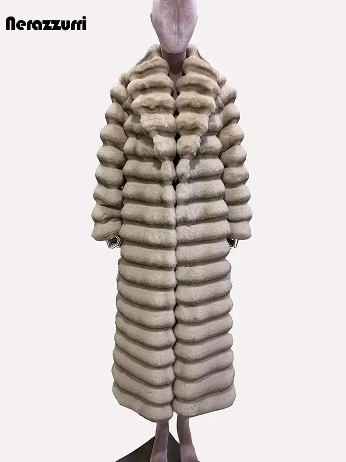 Nerazzurri-Manteau Long à Rayures pour Femme