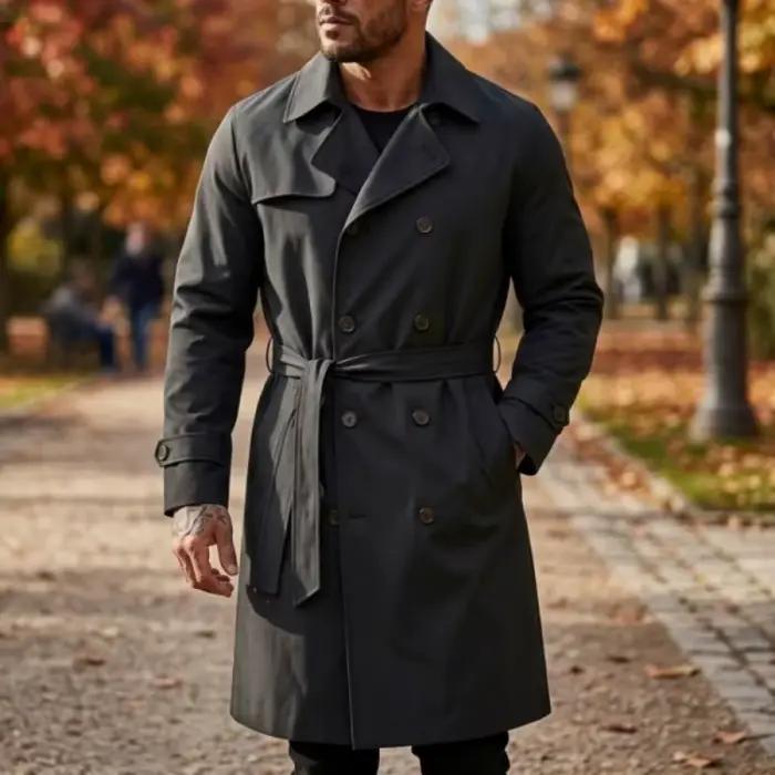 Trench-coat pour homme avec ceinture
