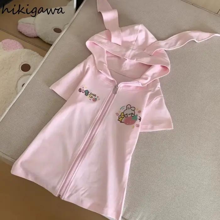 Vestes à capuche oreilles de lapin pour femmes