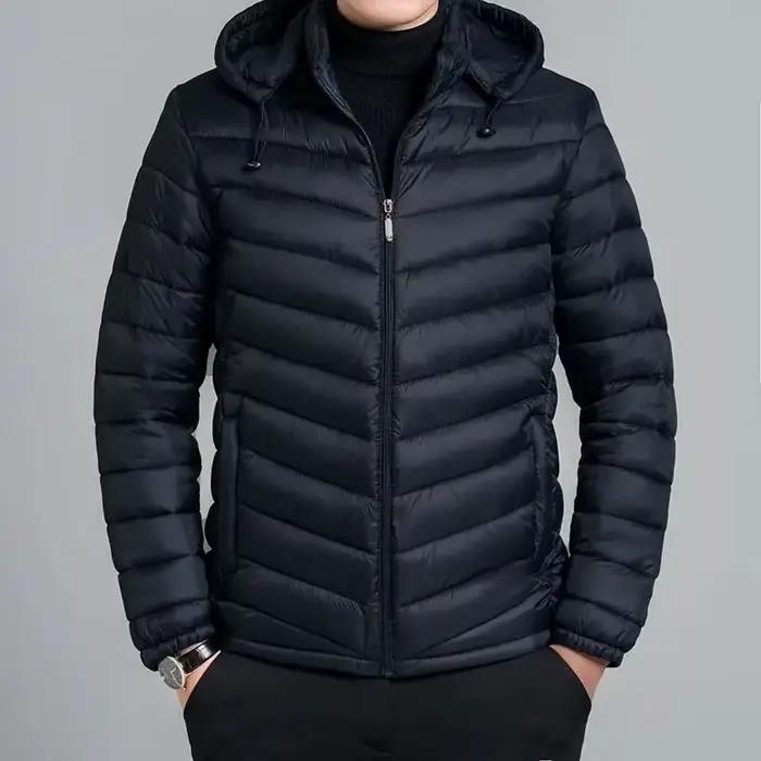 Doudounes à capuche pour hommes, manteau rembourré, doudounes légères, parkas d'hiver, jeune, en vente, nouveau et moderne, extérieur décontracté