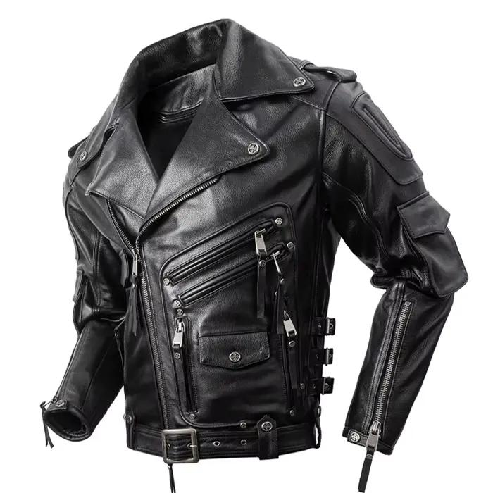 Veste en cuir vintage pour homme