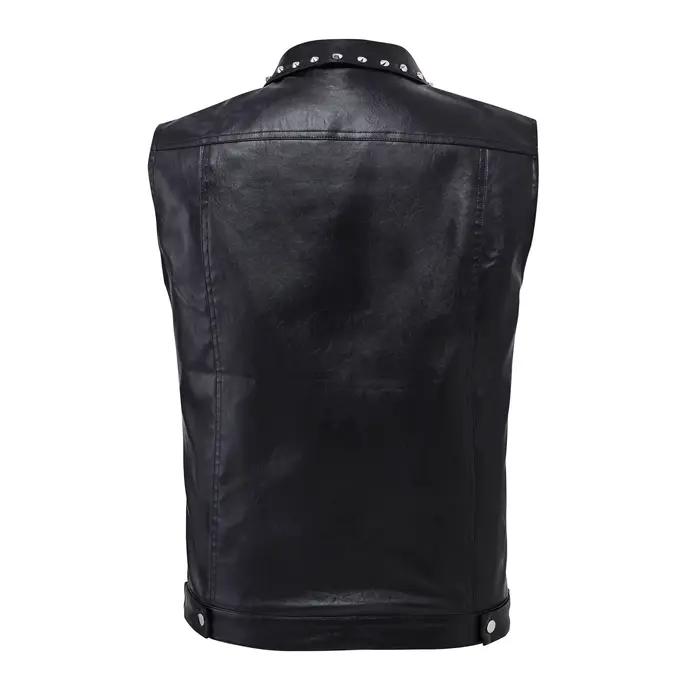 Gilets en cuir noir pour hommes