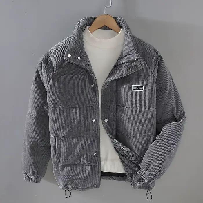Veste d'hiver chaude en velours côtelé pour homme