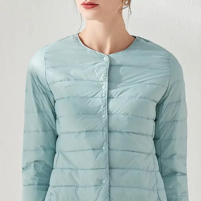 Ultra léger duvet de canard femmes mat tissu