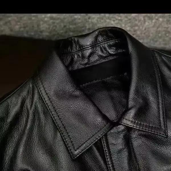 Blouson en cuir véritable pour homme