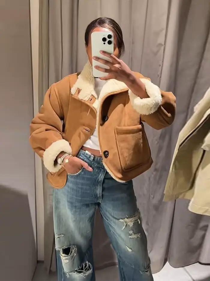 Veste Double face décontractée pour femme