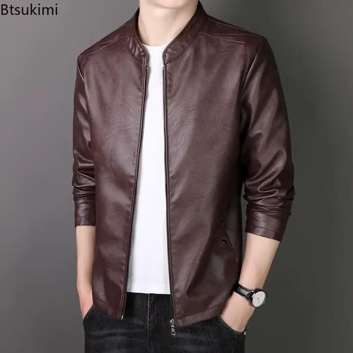 Manteau en cuir suédé pour homme 2026 – Veste