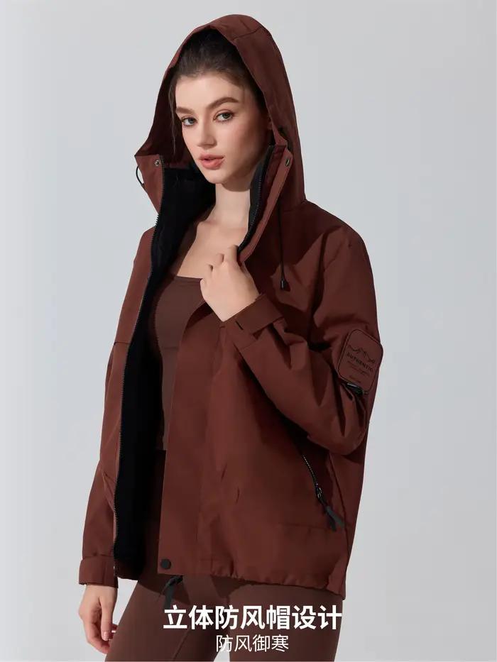 Veste imperméable hommes femmes Ski en plein air coupe-vent thermique polaire intérieur