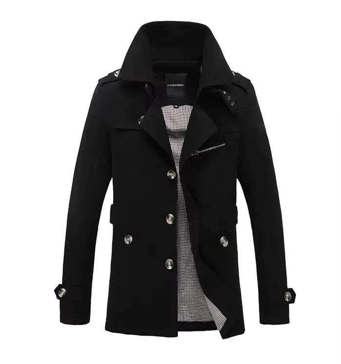 Marque mâle pardessus longue veste manteau hommes Trench
