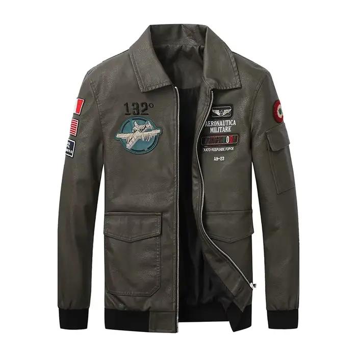 Homme loisirs mode Locomotive manteaux nouveau cuir vêtements veste printemps automne coupe-vent simplicité garder au