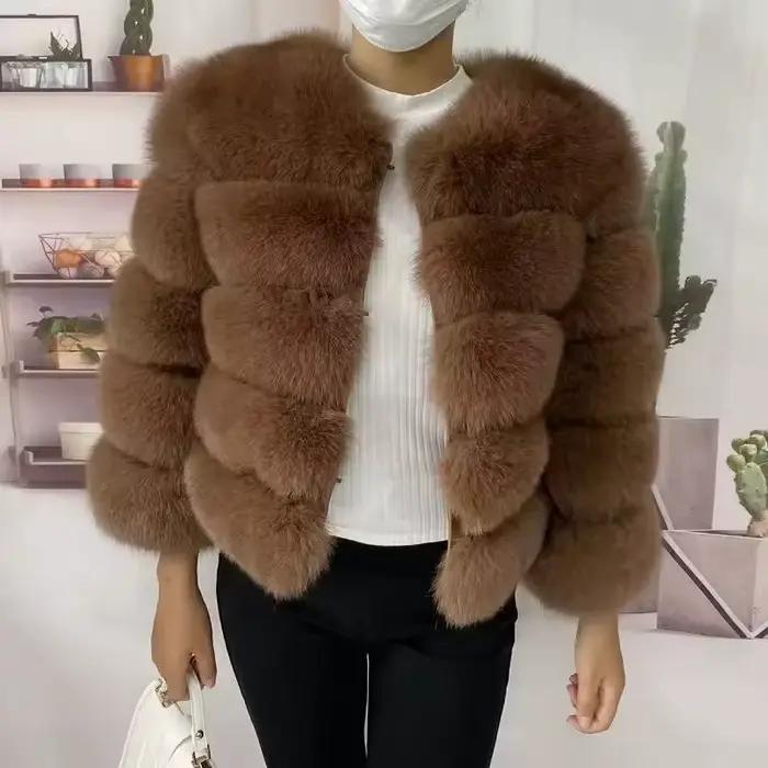 2025 nouveauté manteau de fourrure élégant luxe véritable veste
