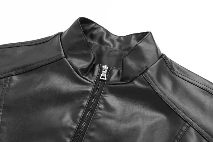 Veste en cuir PU pour homme