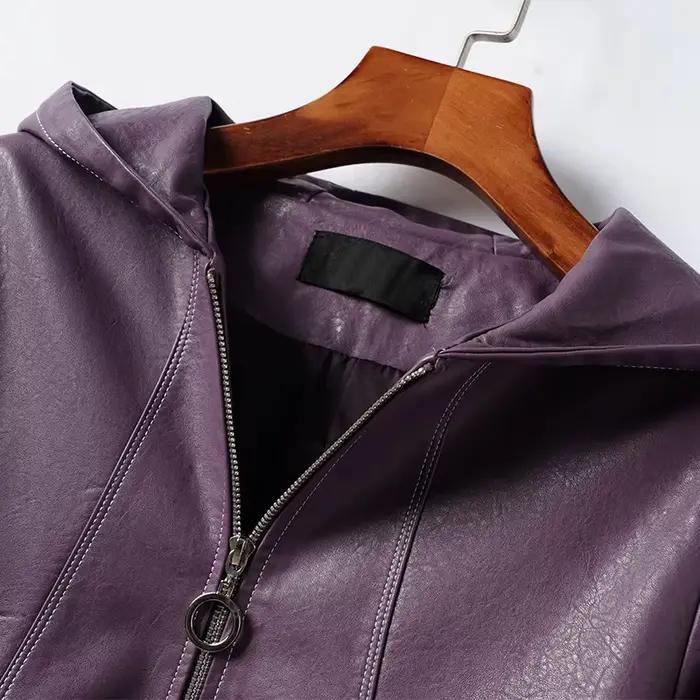 Haining – veste de motard courte pour femme