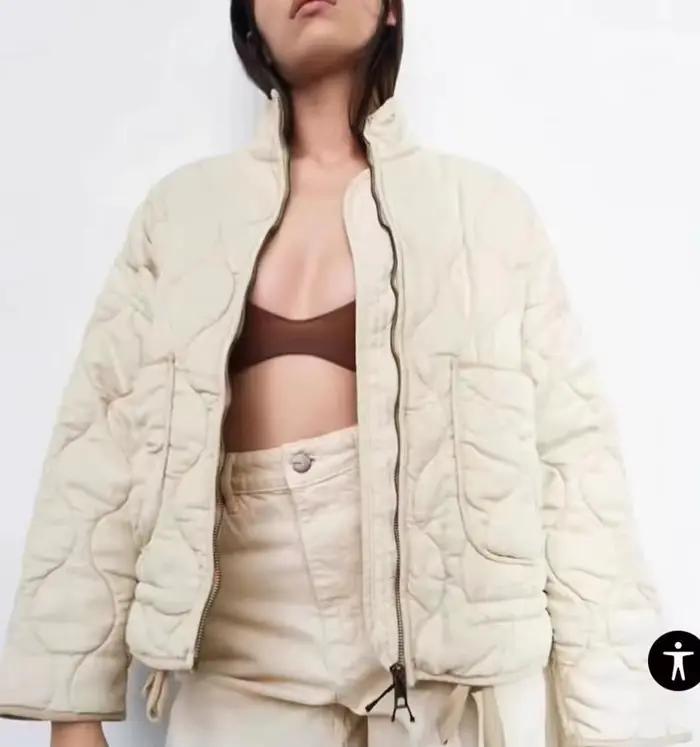 Femmes coton Parkas manteau 2025 hiver mode poche cordon chaud Vintage fermeture éclair manches longues vêtements de dessus pour femmes hauts veste