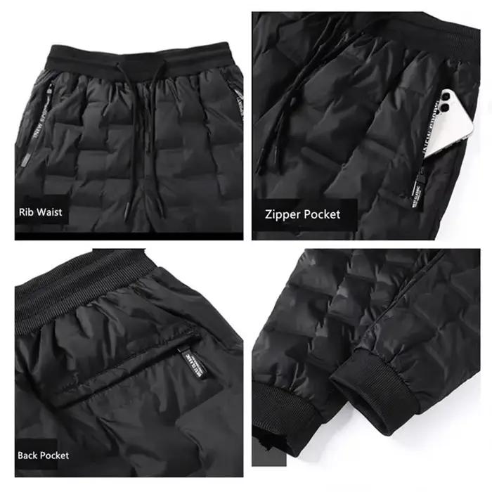 Pantalon en duvet de canard pour hommes, ouaté d'extérieur, hiver 8XL 7XL 6XL, survêtement chaud, imperméable, thermique, grande taille, vêtements résistants au froid