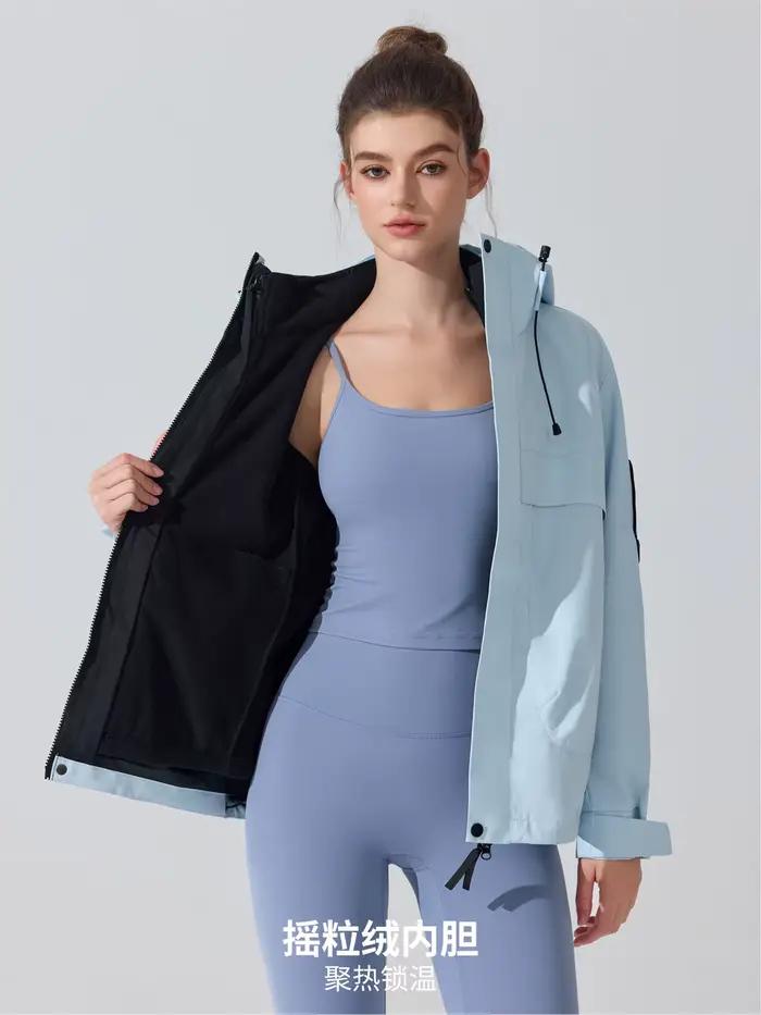 Veste imperméable hommes femmes Ski en plein air coupe-vent thermique polaire intérieur