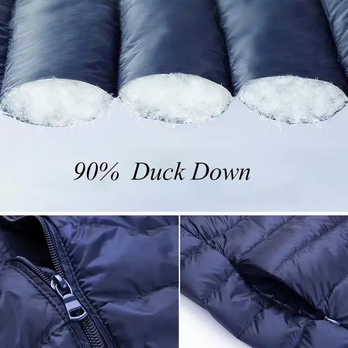 Doudoune coupe-vent imperm\u00e9able homme 90% duvet de canard blanc pour printemps automne hiver toutes saisons occasions quotidiennes vestes décontractées